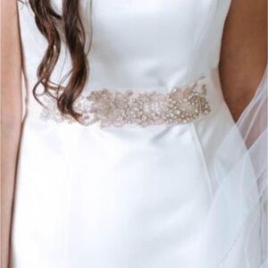 Beautiful blush color gemstone belt